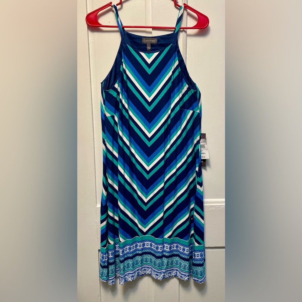 Luxology Chevron Striped Dress